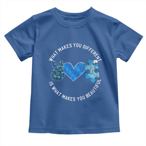 Autism Awareness Toddler T Shirt What Makes You Different Is What Makes You Beautiful TS10 Royal Blue Print Your Wear