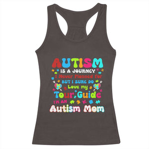 Autism Mom's Journey Racerback Tank Top TS10 Dark Chocolate Print Your Wear