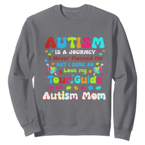 Autism Mom's Journey Sweatshirt TS10 Charcoal Print Your Wear