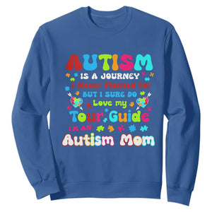 Autism Mom's Journey Sweatshirt TS10 Royal Blue Print Your Wear