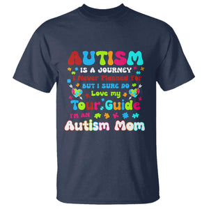 Autism Mom's Journey T Shirt TS10 Navy Print Your Wear