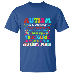 Autism Mom's Journey T Shirt TS10 Royal Blue Print Your Wear
