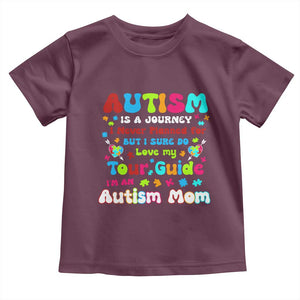 Autism Mom's Journey Toddler T Shirt TS10 Maroon Print Your Wear
