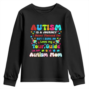 Autism Mom's Journey Youth Sweatshirt TS10 Black Print Your Wear