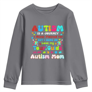 Autism Mom's Journey Youth Sweatshirt TS10 Charcoal Print Your Wear