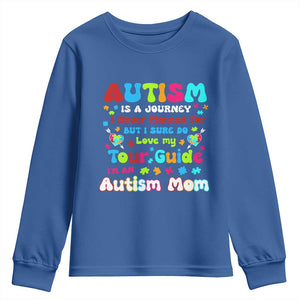 Autism Mom's Journey Youth Sweatshirt TS10 Royal Blue Print Your Wear