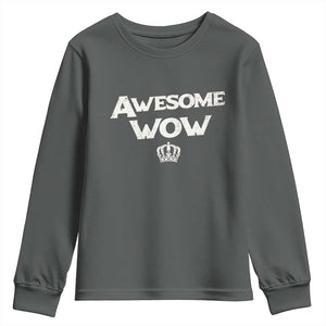 Awesome Wow Youth Sweatshirt Alexander Hamilton Lover TS10 Dark Heather Print Your Wear