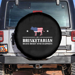 BBQ Lover Spare Tire Cover Brisketarian Because Brisket Never Disappoints Grill Master American Flag TS11 No hole Black Print Your Wear
