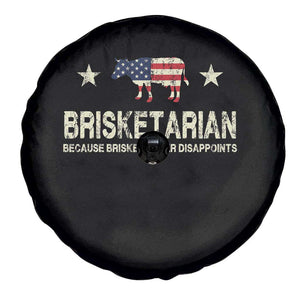 BBQ Spare Tire Cover Brisketarian Because Brisket Never Disappoints American Flag TS10 Print Your Wear