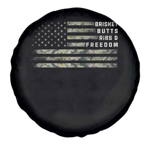 BBQ Spare Tire Cover Grilling Gifts For Grill Dad Meat Smoker Grill Camo Flag TS10 Print Your Wear