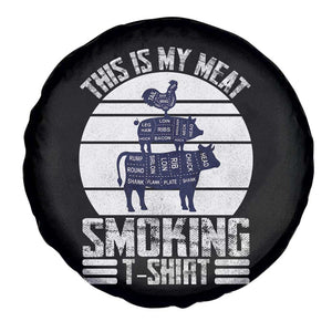 BBQ Spare Tire Cover Retro This Is My Meat Smoking Barbeque Dad TS10 Print Your Wear