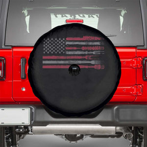 BBQ Spare Tire Cover With Red Line American Flag Meat Smoker Grilling Gifts TS10 Black Print Your Wear