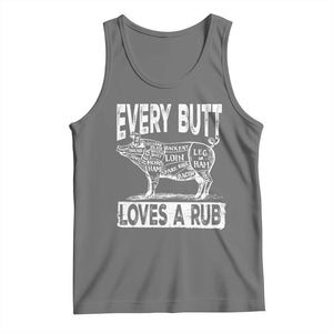 BBQ Tank Top Pork Butt Rub Dad Grill Gift TS10 Black Heather Print Your Wear