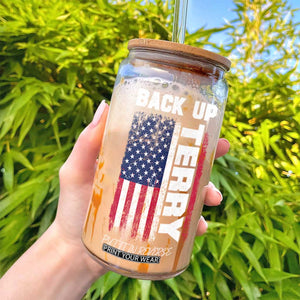 Back It Up Terry Put It In Reverse Glass Can Funny 4th of July Patriotic American Flag TS10 Print Your Wear