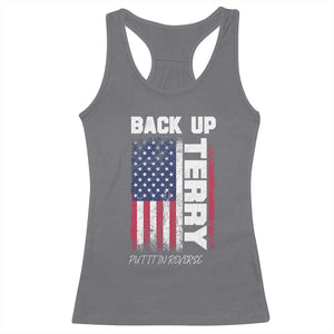 Back It Up Terry Put It In Reverse Racerback Tank Top Funny 4th of July Patriotic American Flag TS10 Charcoal Print Your Wear