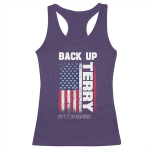 Back It Up Terry Put It In Reverse Racerback Tank Top Funny 4th of July Patriotic American Flag TS10 Purple Print Your Wear