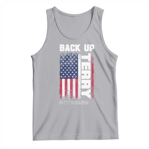 Back It Up Terry Put It In Reverse Tank Top Funny 4th of July Patriotic American Flag TS10 Athletic Heather Print Your Wear
