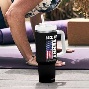 Back It Up Terry Put It In Reverse Tumbler With Handle Funny 4th of July Patriotic American Flag TS10 Print Your Wear