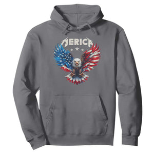 Bald Eagle Merica Hoodie USA American Flag Patriotic 4th of July TS10 Charcoal Print Your Wear