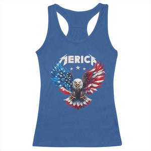 Bald Eagle Merica Racerback Tank Top USA American Flag Patriotic 4th of July TS10 Royal Blue Print Your Wear