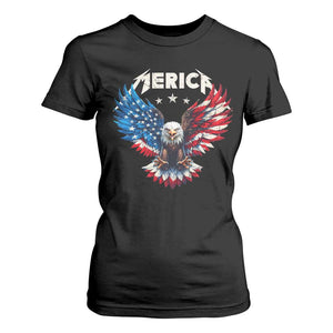 Bald Eagle Merica T Shirt For Women USA American Flag Patriotic 4th of July TS10 Black Print Your Wear