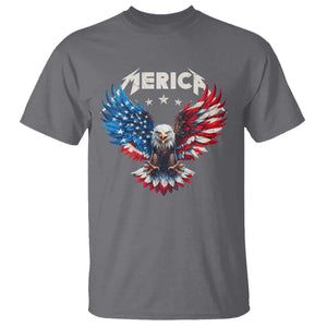 Bald Eagle Merica T Shirt USA American Flag Patriotic 4th of July TS10 Charcoal Print Your Wear