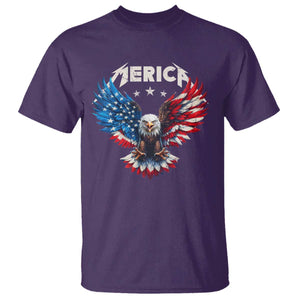 Bald Eagle Merica T Shirt USA American Flag Patriotic 4th of July TS10 Purple Print Your Wear