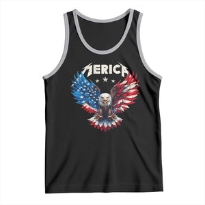 Bald Eagle Merica Tank Top USA American Flag Patriotic 4th of July TS10 Black Athletic Heather Print Your Wear