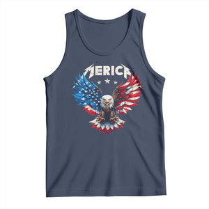 Bald Eagle Merica Tank Top USA American Flag Patriotic 4th of July TS10 Navy Print Your Wear