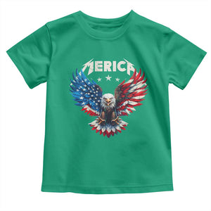 Bald Eagle Merica Toddler T Shirt USA American Flag Patriotic 4th of July TS10 Irish Green Print Your Wear