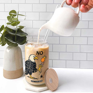 Bald Eagle No Kings In America Glass Can No Orange We The People Patriotic Political Statement TS02 Print Your Wear