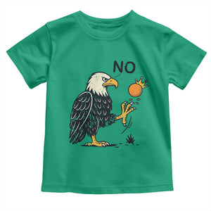 Bald Eagle No Kings In America Toddler T Shirt No Orange We The People Patriotic Political Statement TS02 Irish Green Print Your Wear
