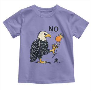 Bald Eagle No Kings In America Toddler T Shirt No Orange We The People Patriotic Political Statement TS02 Violet Print Your Wear