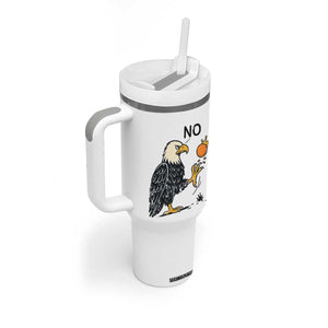 Bald Eagle No Kings In America Tumbler With Handle No Orange We The People Patriotic Political Statement TS02 Print Your Wear