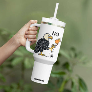 Bald Eagle No Kings In America Tumbler With Handle No Orange We The People Patriotic Political Statement TS02 Print Your Wear
