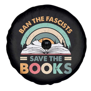 Ban The Fascists Save The Books Spare Tire Cover Funny Book Lovers Librarian Book Nerd TS10 Print Your Wear