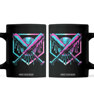Baseball Drip Ice Cream Dripping Coffee Mug TS02 Black Print Your Wear