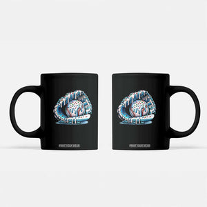 Baseball Drip Sprinkles Ice Cream Coffee Mug Ball and Glove Dripping TS02 Black Print Your Wear
