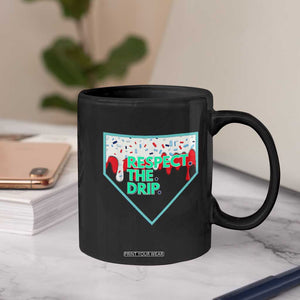 Baseball Home Plate Dripping Ice Cream Coffee Mug Respect The Drip Social Club Sprinkles TS02 Print Your Wear