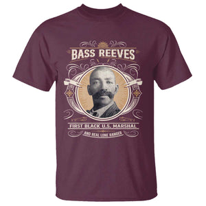 Bass Reeves First Black US Marshal And Real Lone Ranger T Shirt African American Cowboy TS11 Maroon Print Your Wear