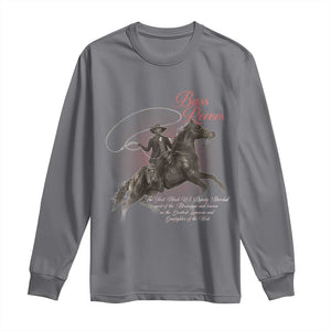 Bass Reeves Long Sleeve Shirt African American Cowboy Marshal Black History Month TS11 Charcoal Print Your Wear