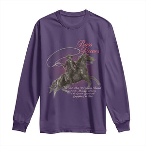 Bass Reeves Long Sleeve Shirt African American Cowboy Marshal Black History Month TS11 Purple Print Your Wear