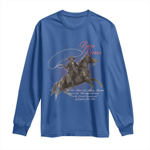 Bass Reeves Long Sleeve Shirt African American Cowboy Marshal Black History Month TS11 Royal Blue Print Your Wear