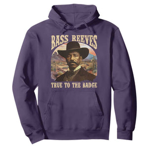 Bass Reeves True To The Badge Hoodie African American Cowboy Marshal Black History Month TS11 Purple Print Your Wear
