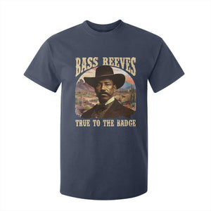 Bass Reeves True To The Badge T Shirt For Kid African American Cowboy Marshal Black History Month TS11 Navy Print Your Wear