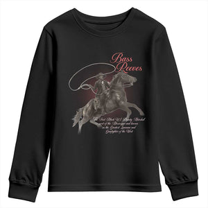 Bass Reeves Youth Sweatshirt African American Cowboy Marshal Black History Month TS11 Black Print Your Wear