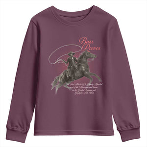 Bass Reeves Youth Sweatshirt African American Cowboy Marshal Black History Month TS11 Maroon Print Your Wear