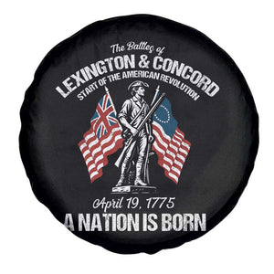 Battle of Lexington and Concord Spare Tire Cover American Revolution April 19 1775 Patriotic TS02 Print Your Wear