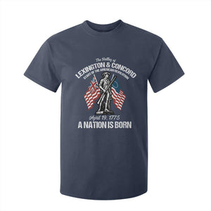 Battle of Lexington and Concord T Shirt For Kid American Revolution April 19 1775 Patriotic TS02 Navy Print Your Wear