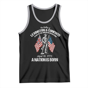 Battle of Lexington and Concord Tank Top American Revolution April 19 1775 Patriotic TS02 Black Athletic Heather Print Your Wear